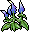 A pile of blue flowers portrait